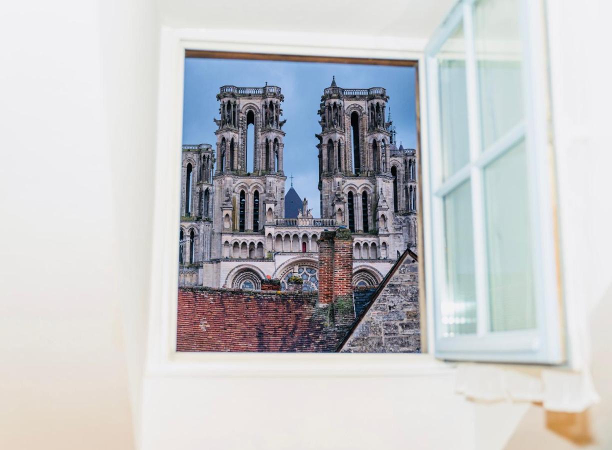 Nid Douillet La Cour Du Dauphin, Vue Cathedrale Imprenable Daire Laon Dış mekan fotoğraf
